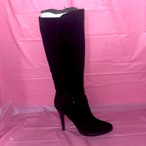 Worthington Suede Black Heeled Boots